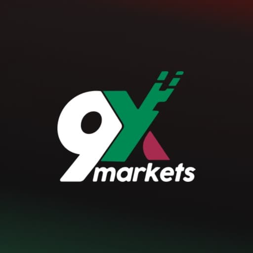 9xMarkets app icon, a trading mark on a dark field